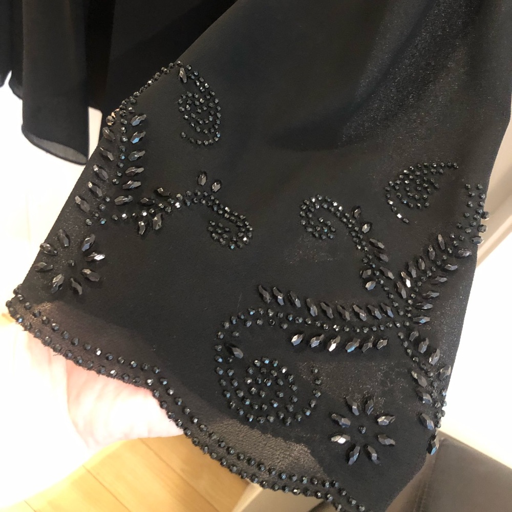 COPY - 2 PC Nygard Dress Pant & Jkt 12 Set Black w Sequinned Flame Detail on Pa… - Picture 13 of 16